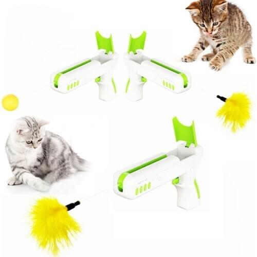 Interesting Pistol Cat Stick Creative Pet Interaction To Relieve Boredom Educational Products Halloween Spoof Game Toy