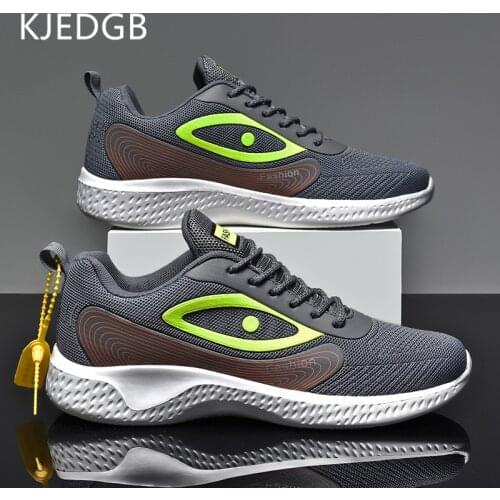 KJEDGB Ultralight Sneakers Mens Shoes Breathable Soft Fashion Comfortable Men Casual Shoes Walking Footwear Male Big Size 39-46