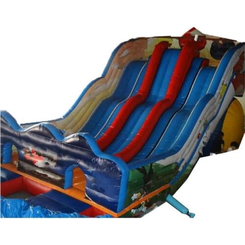 Commercial outdoor playground inflatable land slide with free blower