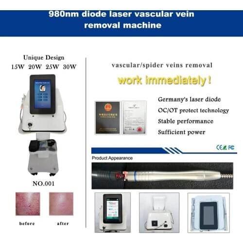 50W Spider Veins Couperose Skin Vascular Removal 980nm Laser Diode 980 nm