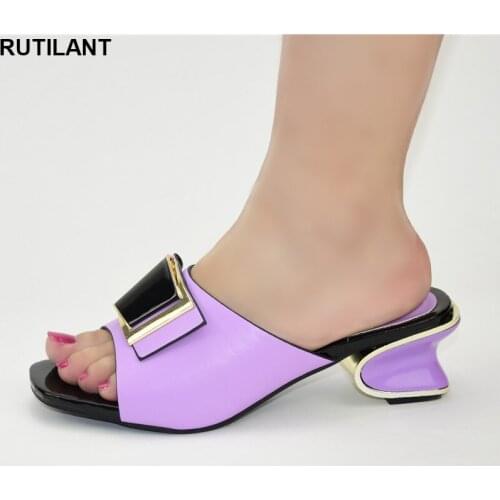 Hot Selling Italian Style Slingbacks African Woman Slippers Simple Party Prom Summer Sandals Italy High Heels Women Wedding Shoe