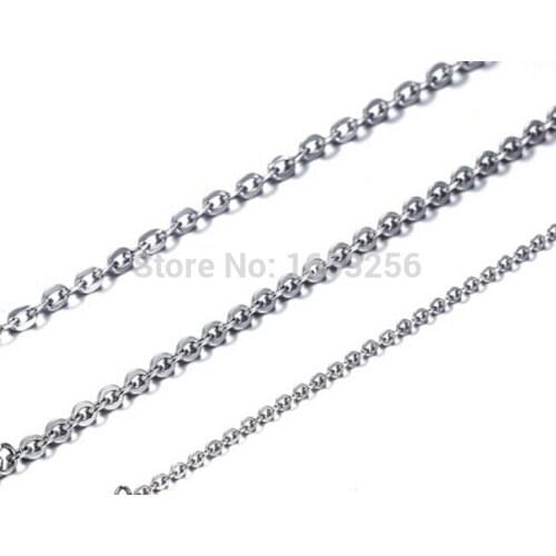 Lot of 10 Meter 3.2mm Wholesale Fashion Stainless Steel Strong Flat Oval Link Chain Jewelry Finding /Marking Chain Diy Jewelry
