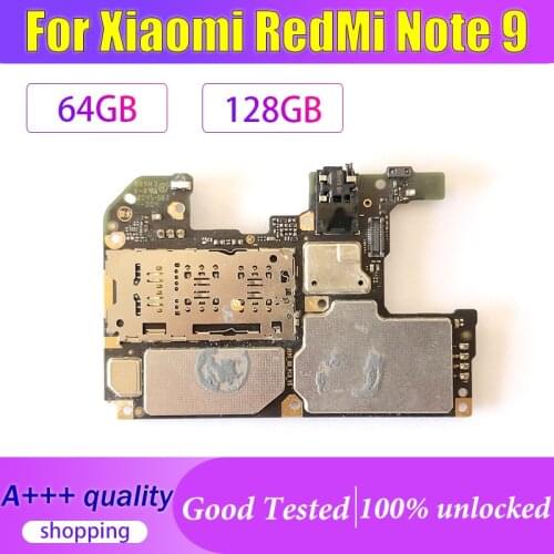 Unlocked For Xiaomi Redmi Note 9 Motherboard Original 64GB 128GB For Hongmi 9T Redmi 9T Logic Board Mainboard 4GB 6GB RAM