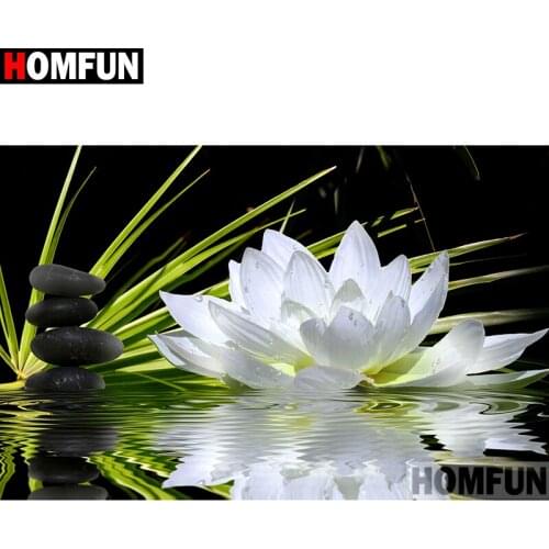 HOMFUN Full Square/Round Drill 5D DIY Diamond Painting "Flower stone"Embroidery Cross Stitch 3D Home Decor A10164