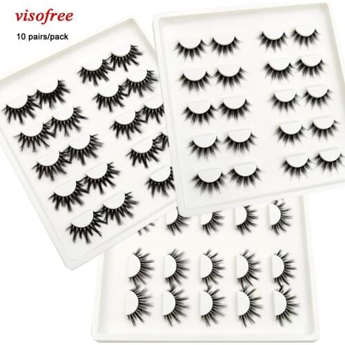 10 pairs lashes visofre natural 3D false eyelashes fake lashes makeup faux mink lashes extension thick long eyelashes maquiagem