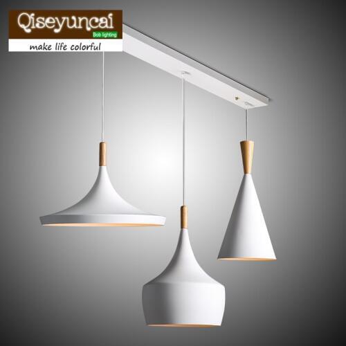 2017 new Modern minimalist Aluminum Wood Art Chandelier bar cafe restaurant decoration lamp 3PCS/PACK