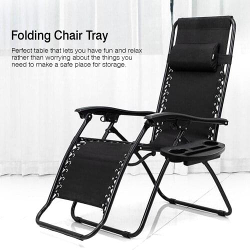 Chair Tray Folding Durable Cup Holder Portable Breakfast Food Tray Defrost Tray Shelf Home Accessories