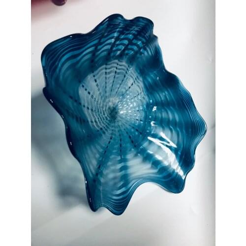 Modern Hand Blown Art Deco Glass Wall Plates
