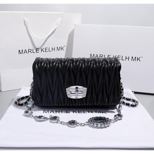 Mk Fashion Brand Design Women Bags Leather Cross Body Shoulder Bags Gold Print Women Purses And Handbags Luxury