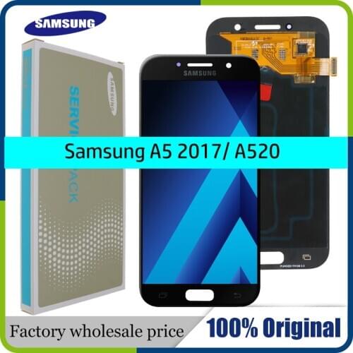 SUPER AMOLED 5.2" LCD For SAMSUNG Galaxy A5 2017 LCD Display Touch Screen Assembly For SAMSUNG A520 SM-520F A520M A520 Display