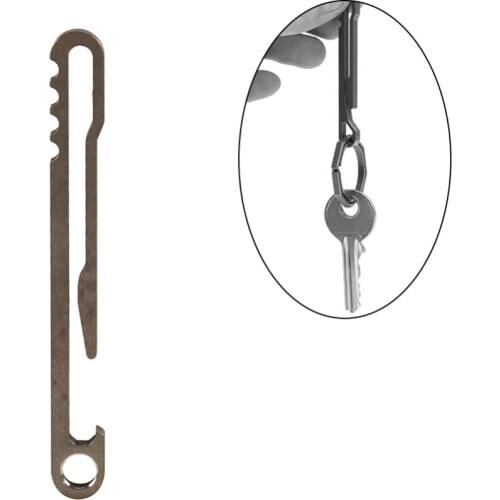 Titanium Ti clip edc keychain ring multi keyring hike belt bottle opener key TC4 multifunction camp outdoor multipurpose buckle