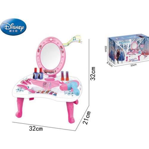 Frozen II girls princess Dressing table Makeup set disney Beauty pretend play toys kids birthday gift girls toys