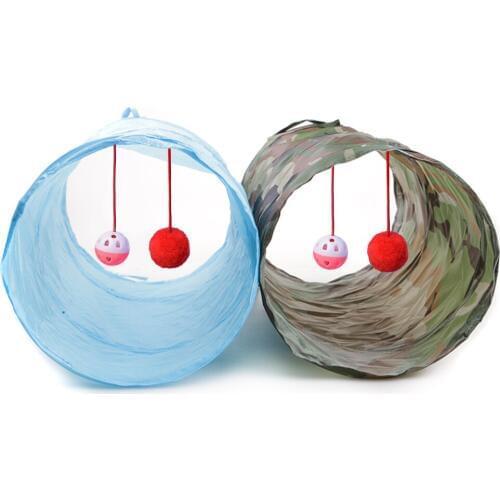 7 Color Funny Pet Tunnel Cat Play Rainbown Tunnel Brown Foldable Holes Cat Kitten Toy Bulk Toys Rabbit Tunnels Cats Cave