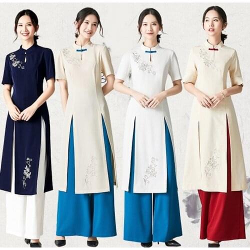 Vintage Massage Uniforms Beautician Clothes Long Technician Overalls Beautiful Beauty Salon Uniform Spa Massage Clothing AS290