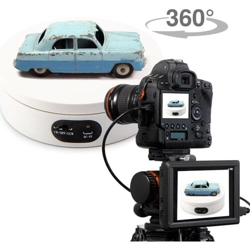 360 Degree Rotating Turntable Display Stand for Video Vlog Shooting Props Electric Rotating Jewelry Watch Display Stand Base