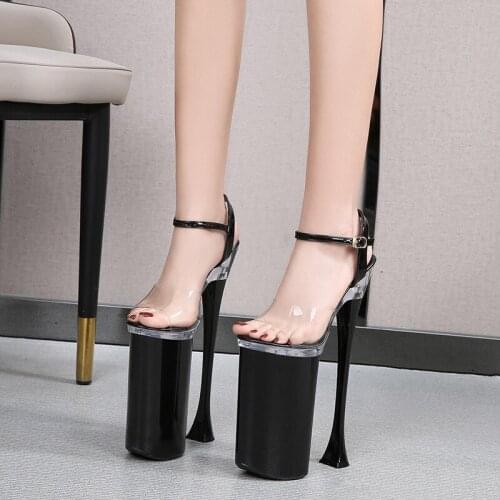 Womens Shoes 10.24in Heel Height Sexy PU Chunky Heel Platform Sandals High Heels US size 4-10.5 No.10326-3