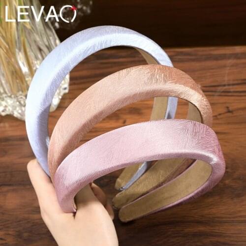 Levao Padded Headband Solid Color Hairband Head Bezel for Women 2021 New Arrival Hair Accessories Headwear