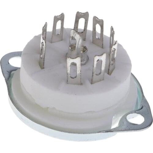 1PC Ceramic 9pin PCB mounting tube socket for 12AX7,12AT7,12AU7,CC83,ECC82,E88CC