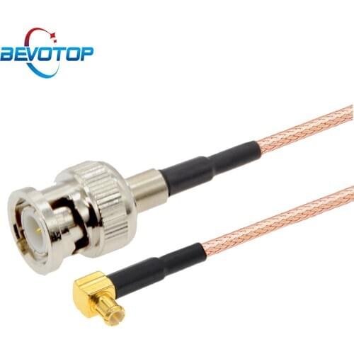1PCS RF Cable BNC Male to MCX Male Right Angle RG316 Pigtail Extension Cable RF Coaxial Jumper Cord Wholesales