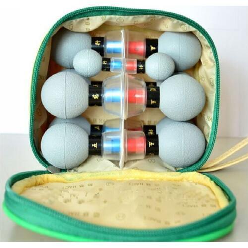 18pcs Cans Suction Cups Cupping Set Chinese Acupuncture Physical Therapy Magnetic Massage Jars for Vacuum Cupping Therapy