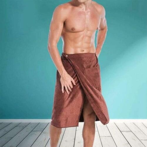 3 Colors Men SPA Bath Shower Wrap Towel Blanket Swimming Beach Dry Quick Towel with Pocket Cover-Ups