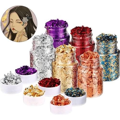3g Gold Foils Gorgeous Nails Glitter Aluminum Flakes Paillette Chip Nail Design Shinny Summer Nail Art Decoration Accessories