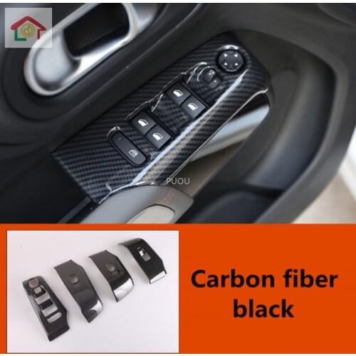 Fit For Citroen C5 2017-2019Aircross Interior Door Window Lift Switch Armrest Panel Stainless Steel Decoration Cover Trims 4pcs