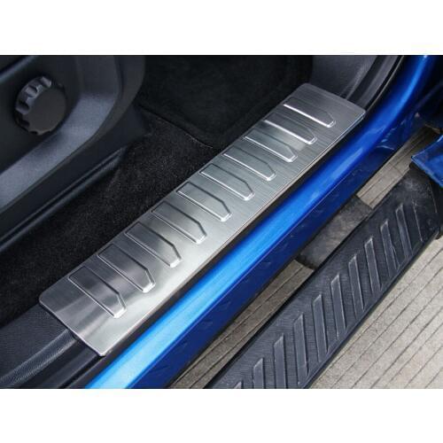 4Pcs/set Car Door Inner Sill Threshold Scuff Guard Plate Cover Protection Anti-scratch Trim Styling For Ford F150 15 16