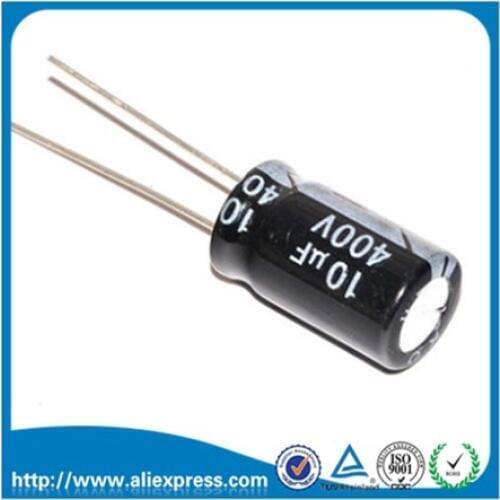 20PCS 10UF 400V 400V 10UF Aluminum Electrolytic Capacitor 400 V / 10 UF Size 10*16MM Electrolytic capacitor