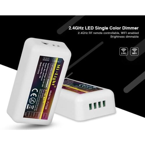 2.4G Wireless Led Dimmer Controller Mi Light DC12V-24V 12A Brightness Adjustable for Single Color Led Strip Light SMD3528 5050