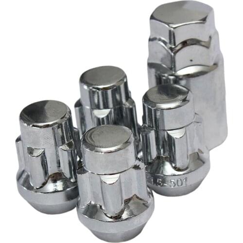 M12x1.5mm Anti-Theft Locking Alloy Bolts 4pcs Security Nuts with Safety Key