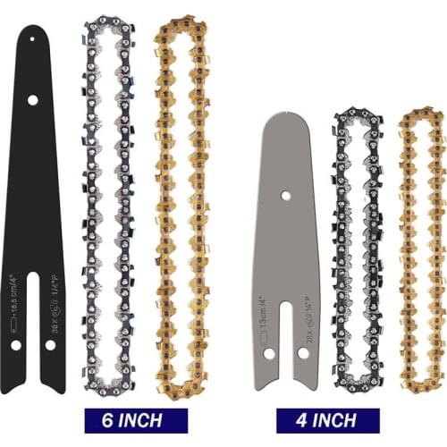 4 6 Inch Chains for 4/6 Inch Electric Saw Chainsaw Chain 6 Inches Electric Saw Parts,4 6 Inch chainsaw guide plate