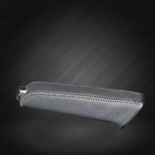 Car Hand Brake Covers Top Layer Leather Case for Hyundai Elantra Handbrake Grips Genuine Cover Auto Handbrake