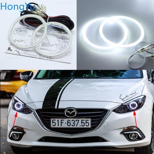 For mazda 3 2010 2011 2012 2013 2014 Super Bright white color 3528 SMD led Angel Eyes kit daytime running light DRL