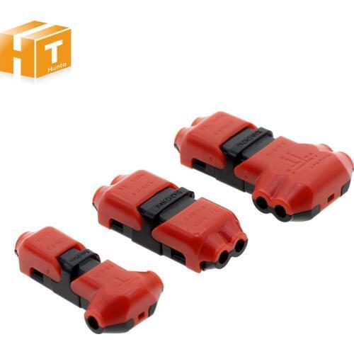 Red Wire Connectors Scotch Lock Quick Splice Terminals Crimp Wire Connectors T Shape/ Straight 5pcs/lot