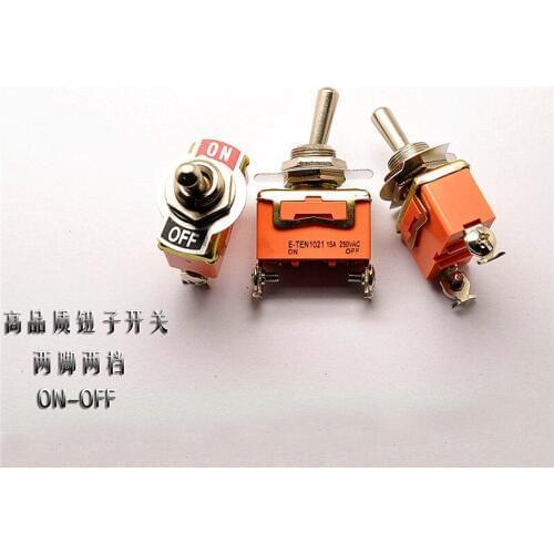 Toggle switch, rocker switch E-TEN1021, 2 feet 2 stalls, 15A / 250V