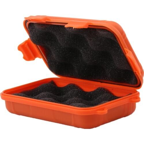 Outdoor Survival Shockproof Waterproof Storage Box Sealed Container Travel Case Orange/Black Outdoor Storage Box S/L