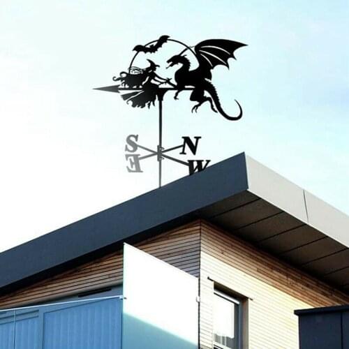 Retro Weather Vane Farm Weather Vane Wind Direction Indicator Witch Dragon