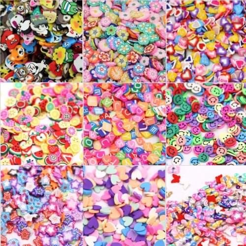 1500pcs Mixed Soft Pottery Series Polymer Sequin Wedding Festival Scrapbooking Decoration DIY Phone Manicure Face Accessories