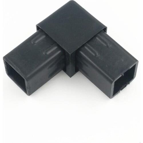25X25 right Angle bend connector steel pipe plastic shelf tight fixing parts corner L T type guardrail balcony cabinet 10Pcs
