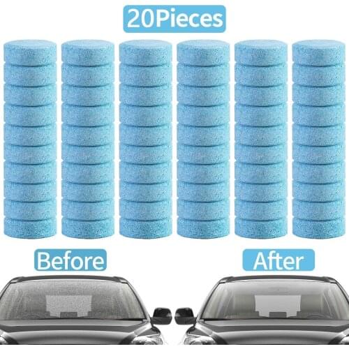 20/100/200pcs Car Effervescent Washer Tablet Auto Window Cleaning Car Solid Wiper Fine Windshield Glass Cleaner Accessories