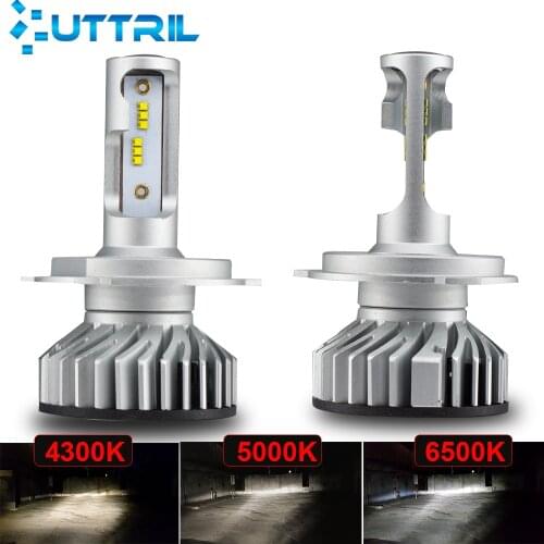 Uttril 4300K 5000K 6500K LED H4 LED H7 LED H11 H1 H3 9005 HB3 9006 HB4 H8 H9 No Error Car Headlight Bulbs Auto Fog Lights 12V