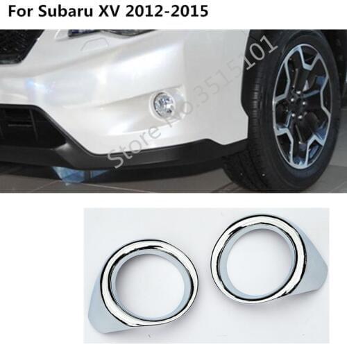 Top quality car Styling cover ABS Chrome lamp front fog Light Trim frame 2pcs For Subaru XV 2012 2013 2014 2015