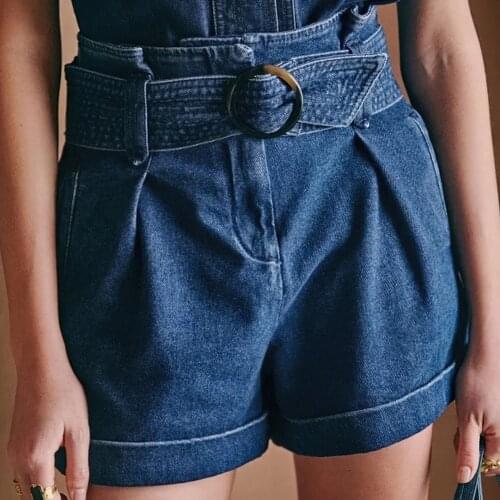 Rulen High Waist Jean Shorts Women Summer Loose Casual Short Jeans New 2021 All-match Ladies Denim Short Pants