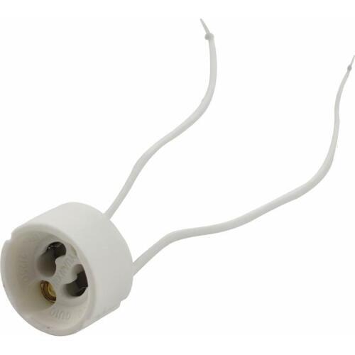 Free Shipping 10pcs Socket GU10 for Bulb Pocelain GU10 Socket With Tension relief LED Base GU10 Socket Lamp Holder