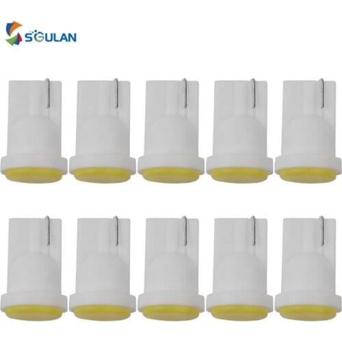 10pcs T10 COB*3D SMD W5W 194 168 LED Car Interior LED Wedge Door Instrument Side Bulbs License Plate Lamps White 6000K 12V Diode