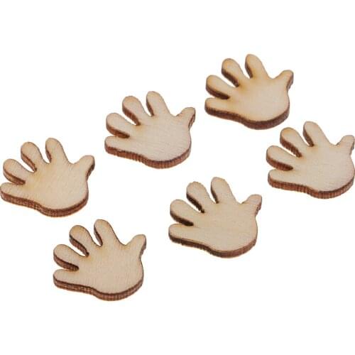 100x 18mm Mini Hand Cut Shapes MDF Wood Craft DIY Wooden Embellishment
