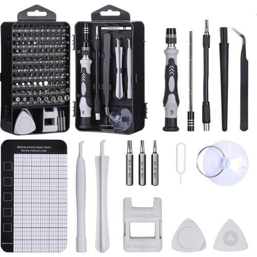 122 in 1 Laptop Repair Screwdriver Set, Precision PC, Computer Repair Kit, with 101 Magnetic Bit and 21 Practical Repair Tool