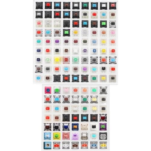 130 switch switches tester with acrylic base blank keycaps for mechanical keyboard cherry kailh gateron outemu ice ttc ormon ysa