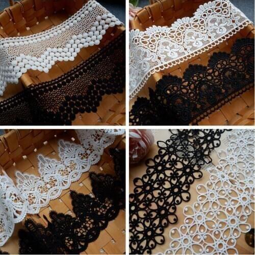 2meters/lot quality milk silk hollow out water soluble lace DIY clothes skirt stitching bed curtain accessories AC265